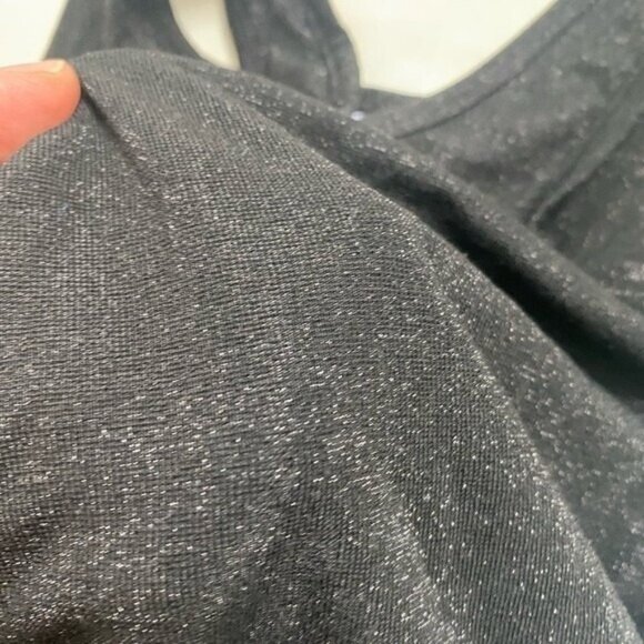 Jewel Box Tiered - Black, Metallic-Silver Maxi Dress – Women’s Size Small - Picture 8 of 8